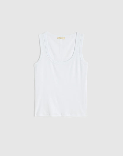 The '90s Scoopneck Tank in Compact Cotton