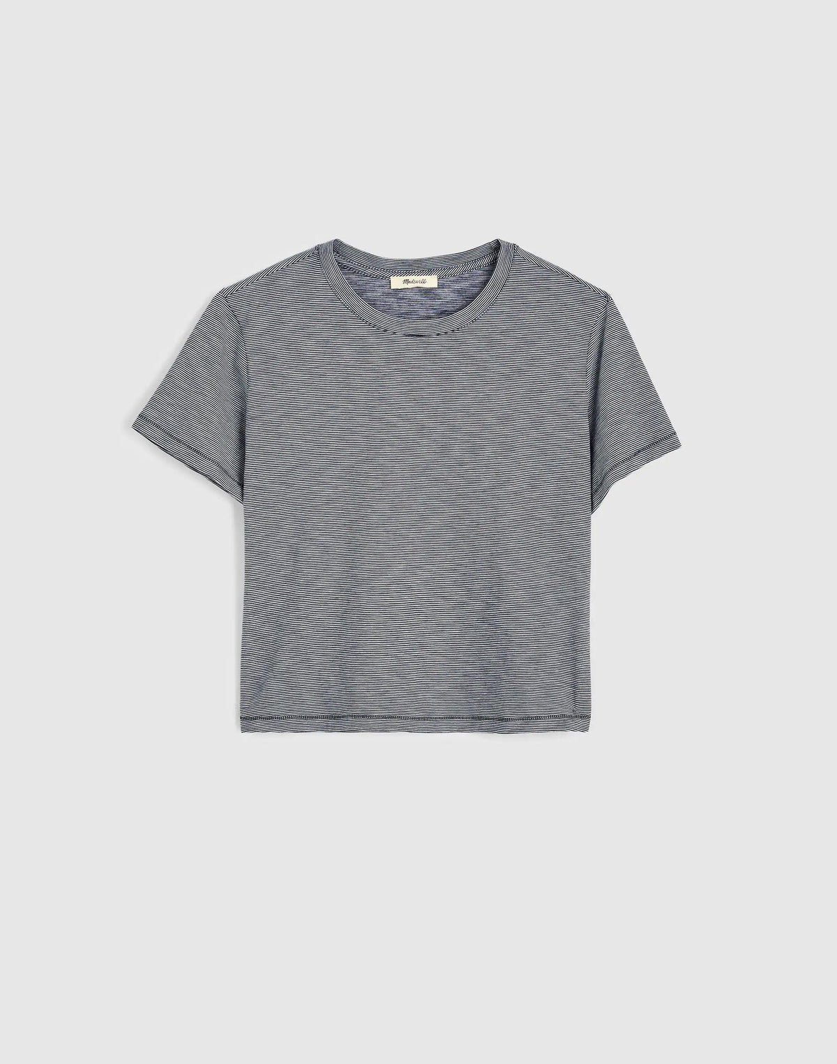 The Easy Crop Crewneck Tee in Soft Slub