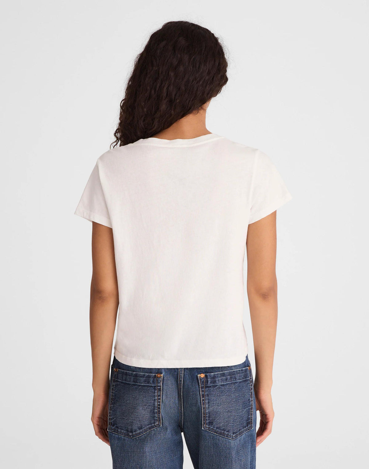 The Relaxed V-Neck Tee in Vintage Jersey