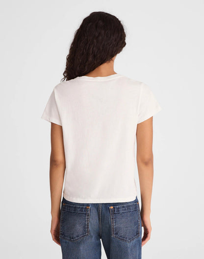 The Relaxed V-Neck Tee in Vintage Jersey