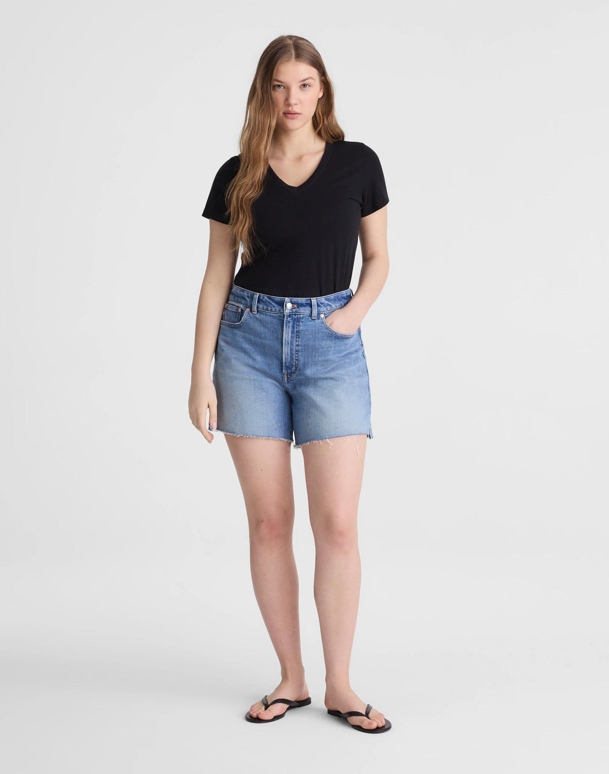 The Curvy Perfect Vintage Mid-Length Jean Short