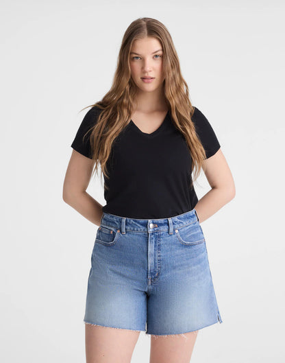 The Curvy Perfect Vintage Mid-Length Jean Short