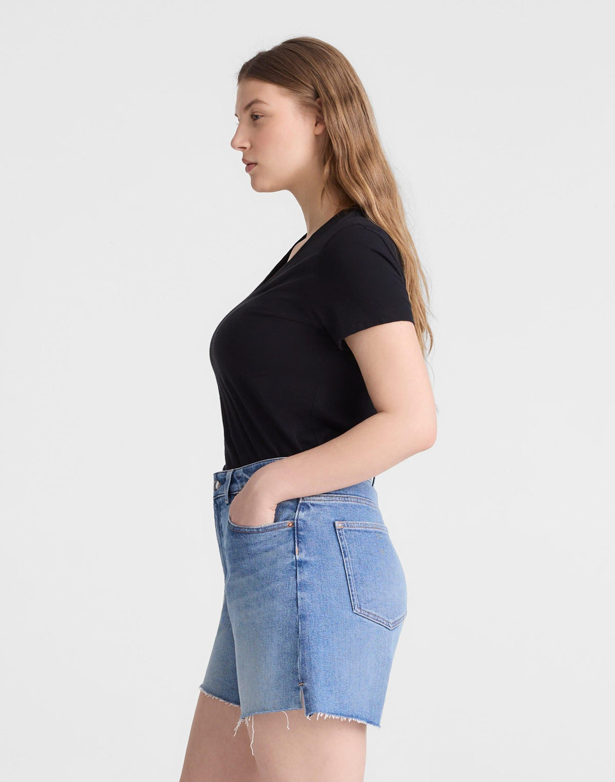 The Curvy Perfect Vintage Mid-Length Jean Short