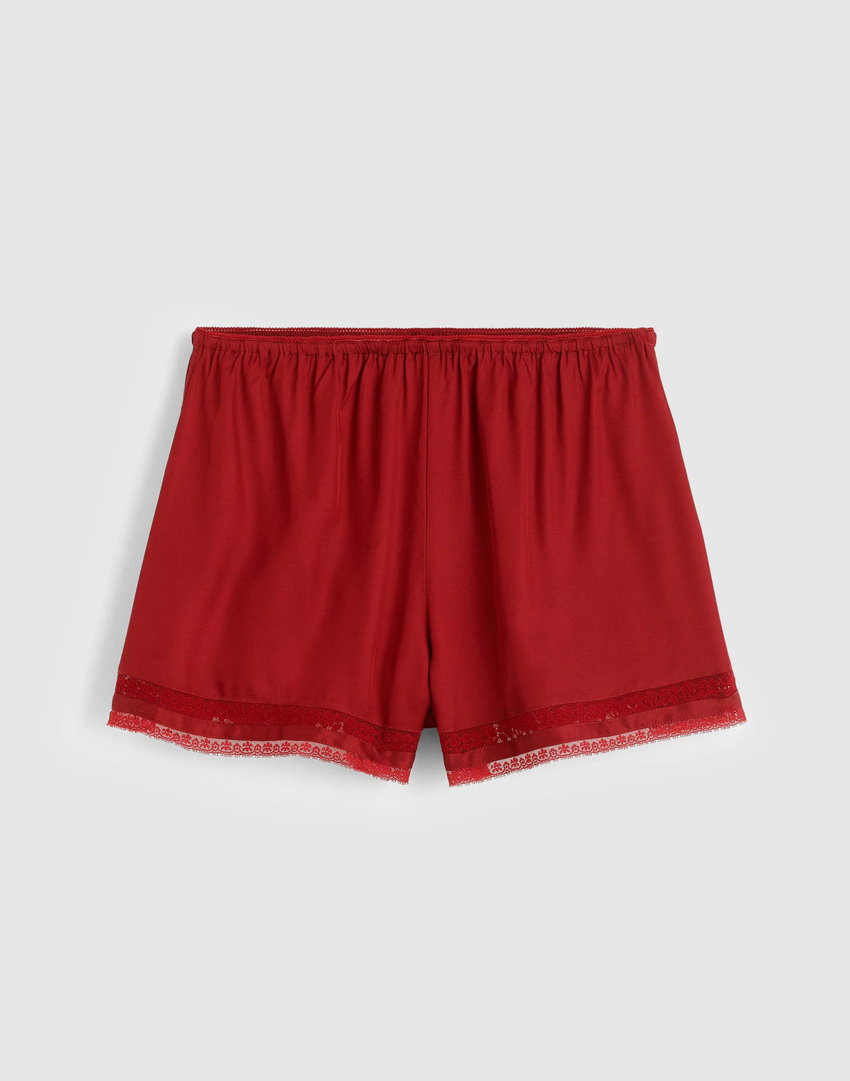 Lace-Trim Pull-On Shorts