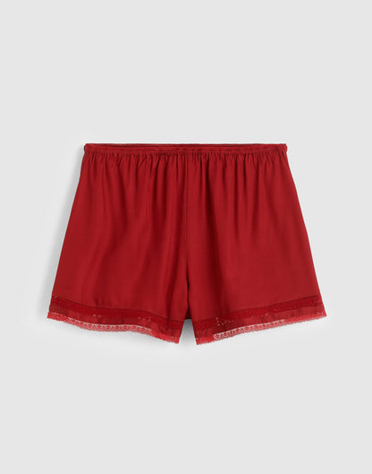 Lace-Trim Pull-On Shorts