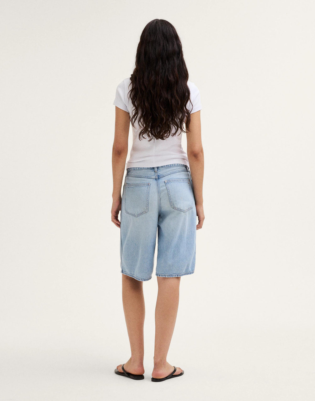The V-Waist Bermuda Short in Airy Denim
