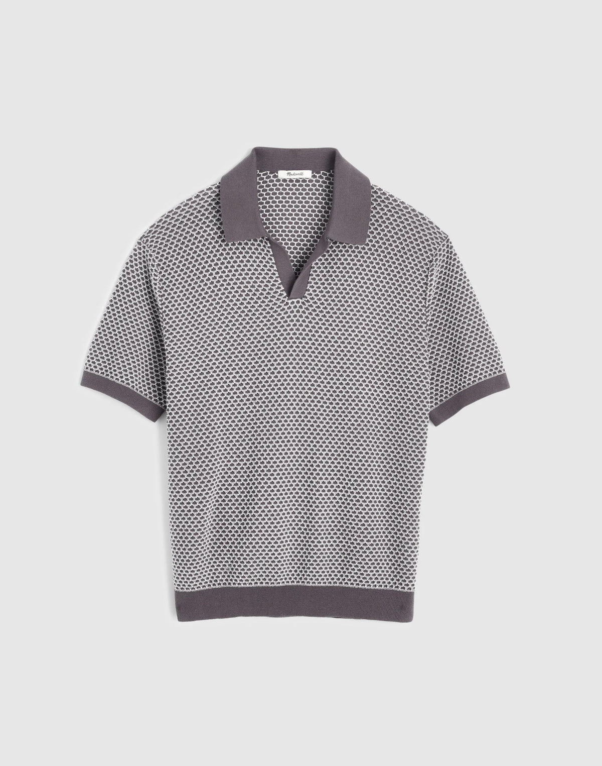 Johnny-Collar Sweater Polo