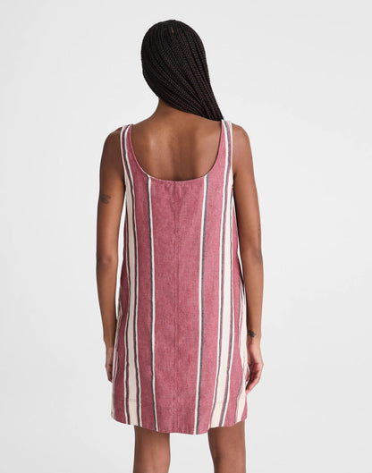 Scoopneck Mini Shift Dress in 100% Linen