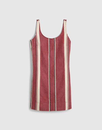 Scoopneck Mini Shift Dress in 100% Linen