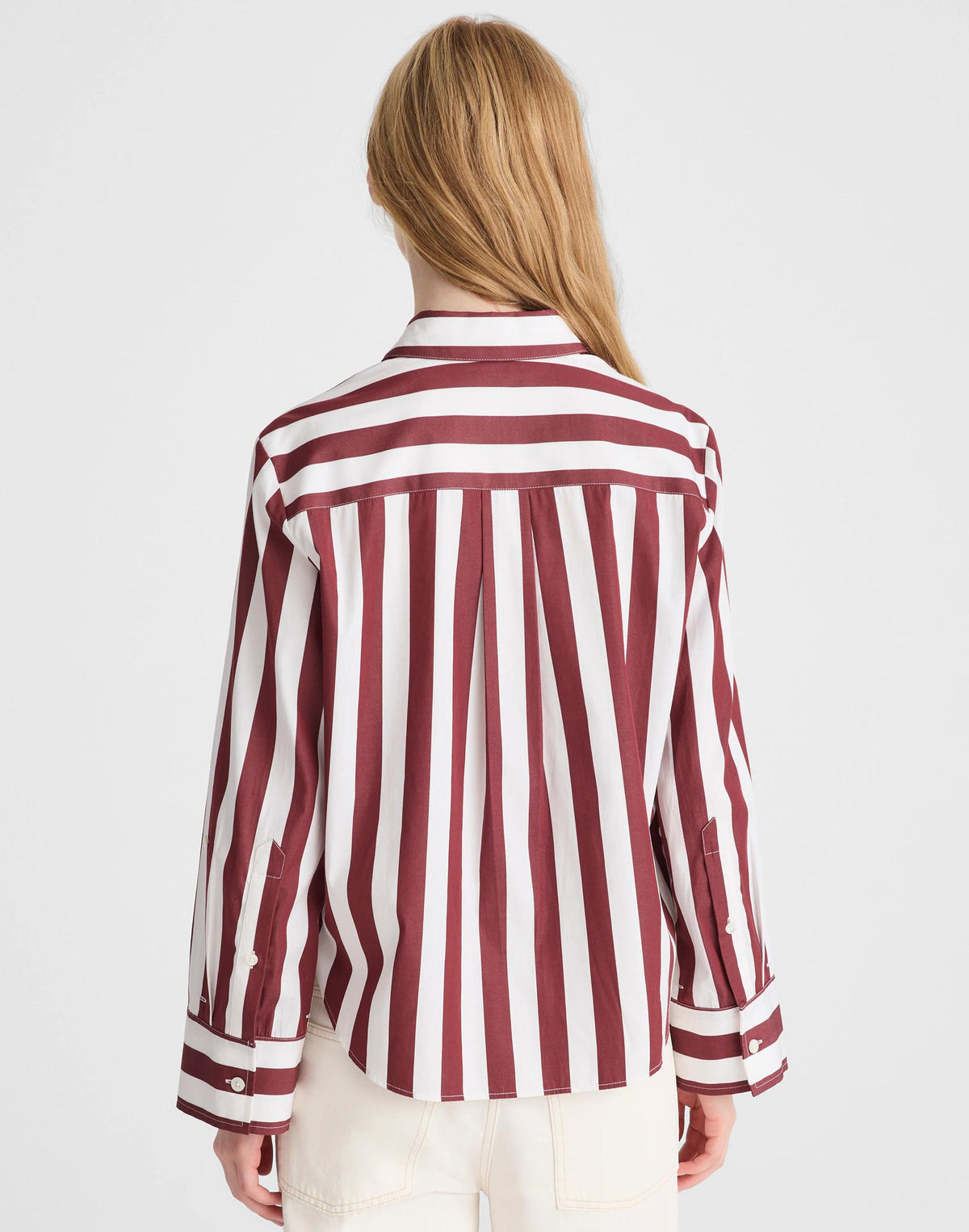 The Signature Y-Neck Shirt in Poplin