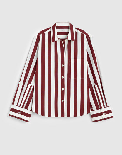 The Signature Y-Neck Shirt in Poplin