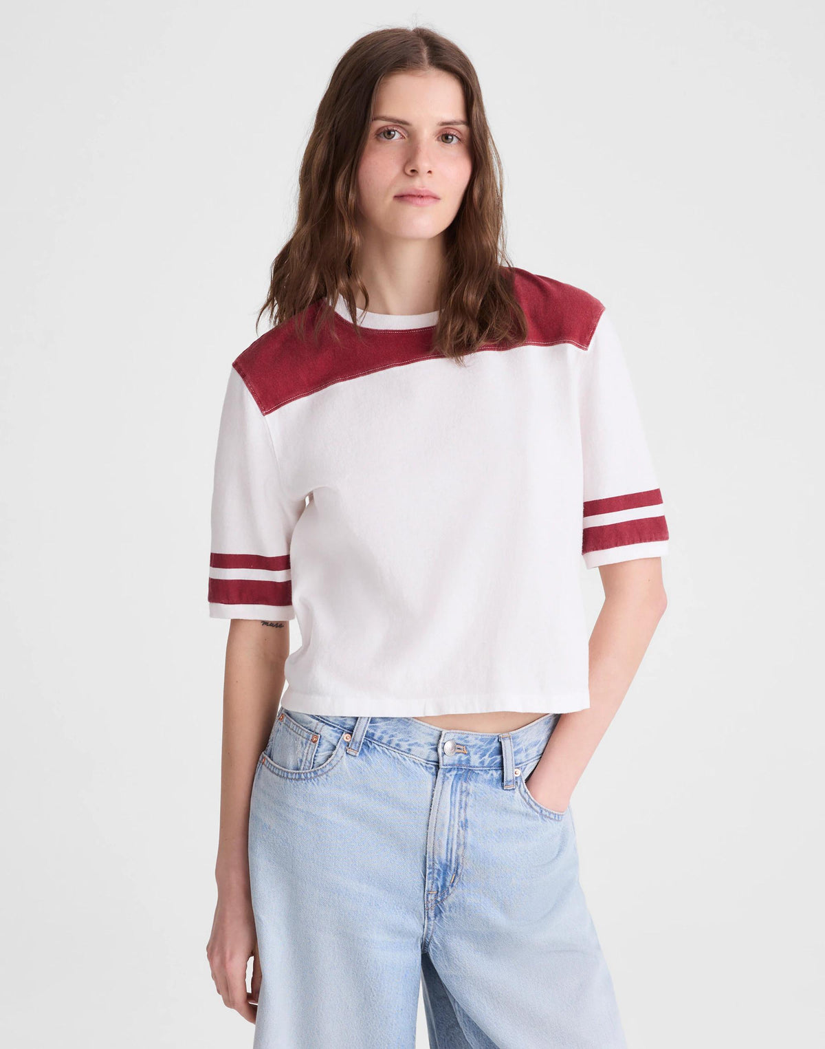 The Relaxed Varsity Tee in Vintage Jersey