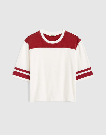 The Relaxed Varsity Tee in Vintage Jersey