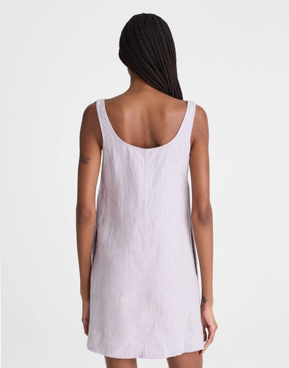 Scoopneck Mini Shift Dress in 100% Linen