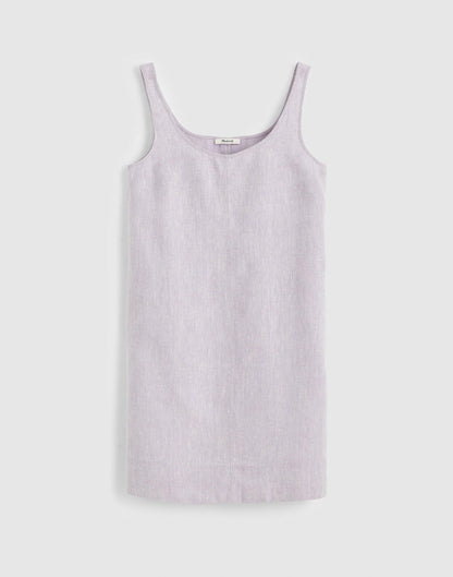 Scoopneck Mini Shift Dress in 100% Linen