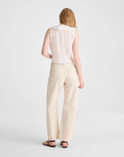 The Darted Barrel-Leg Jean in Airy Denim