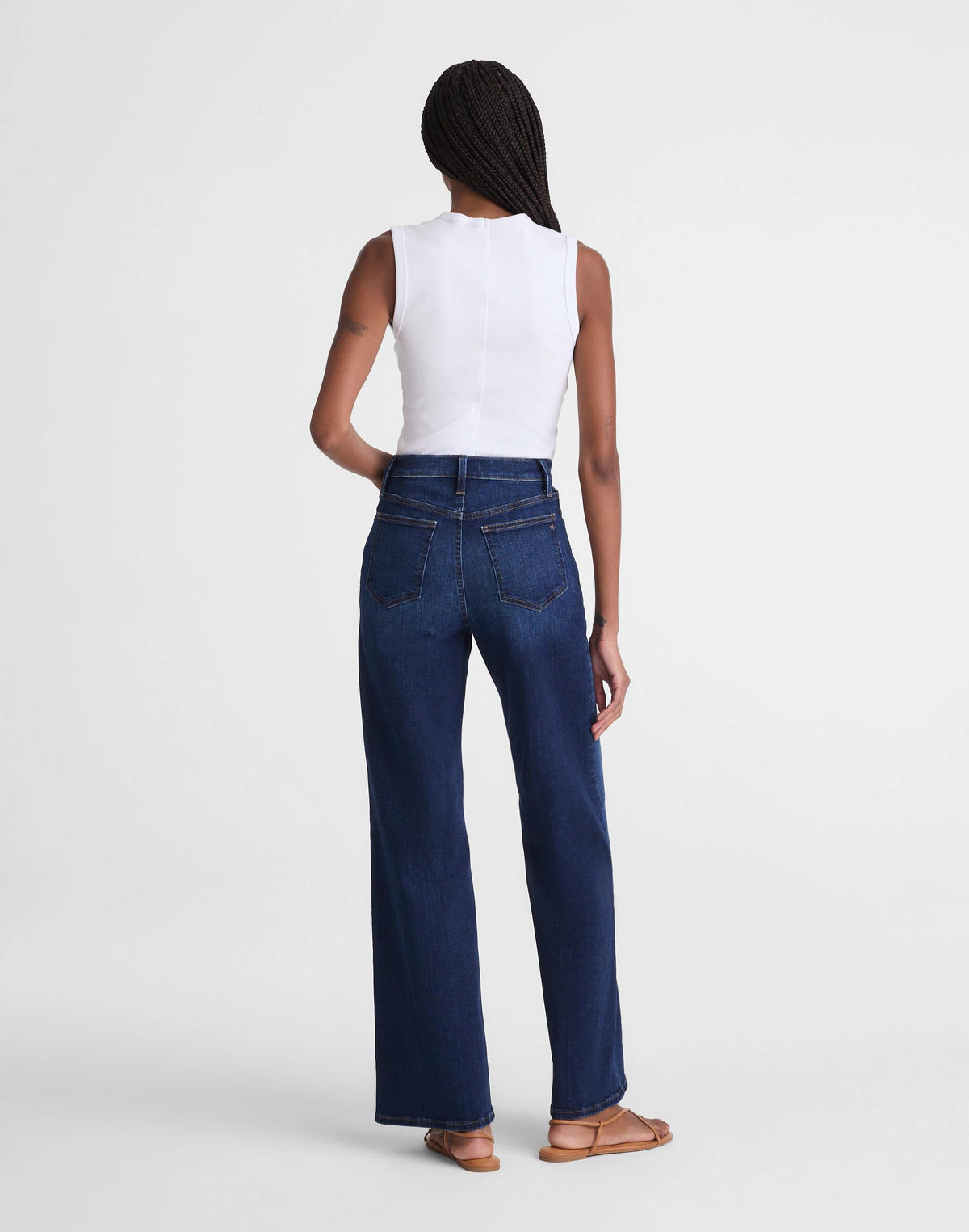 The Wide-Leg Jean in Super Stretch Denim