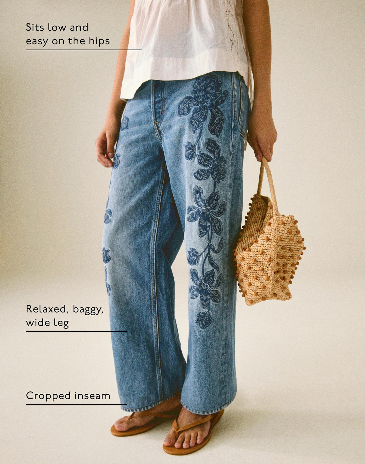 Low-Slung Baggy Crop Jean