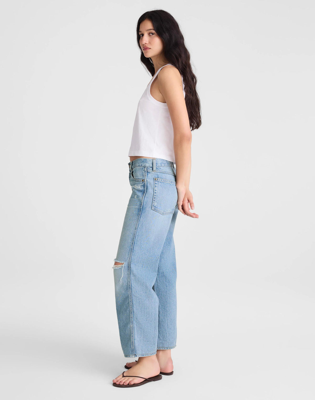 Low-Slung Baggy Crop Jean
