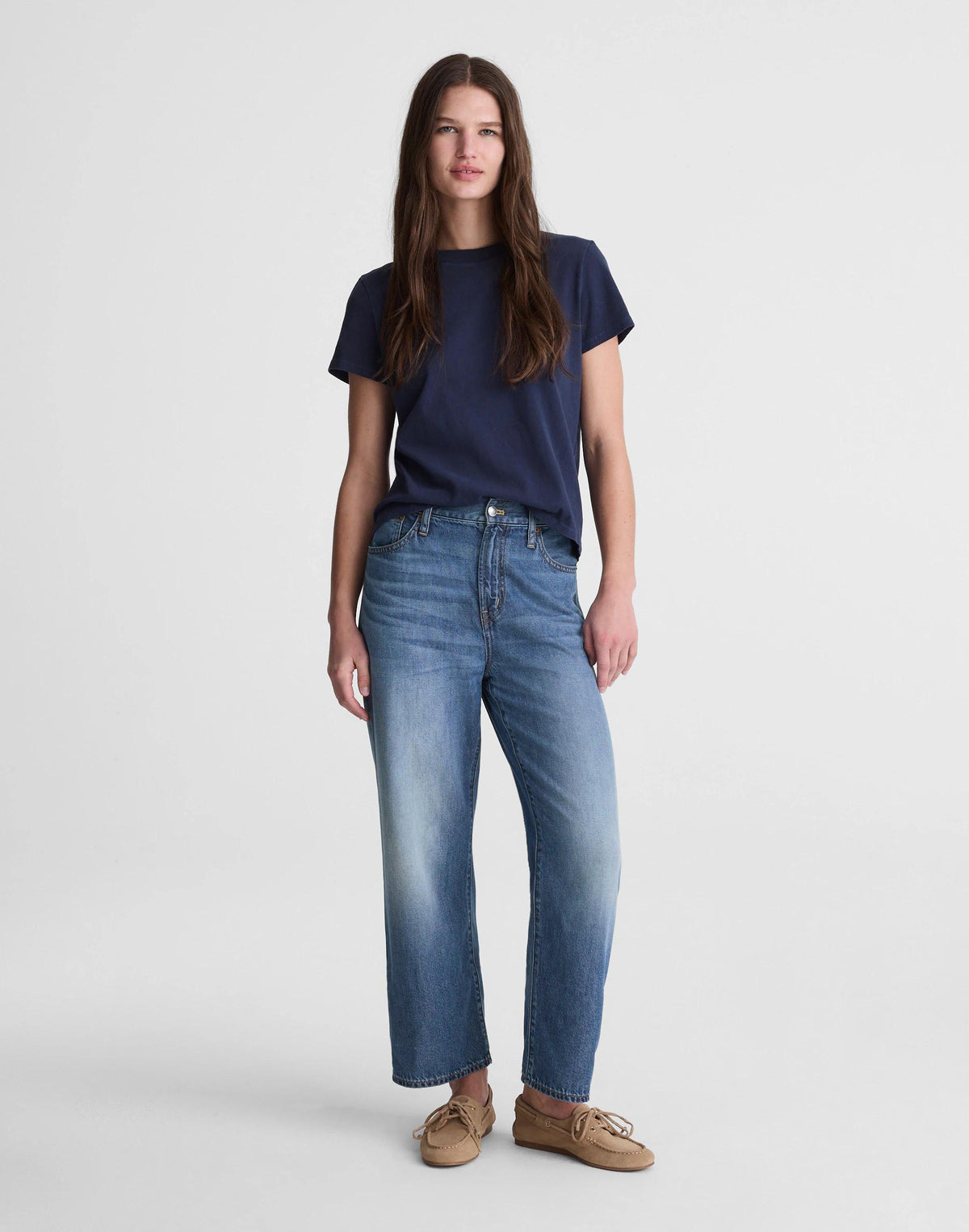 The Perfect Vintage Wide-Leg Crop Jean in Airy Denim