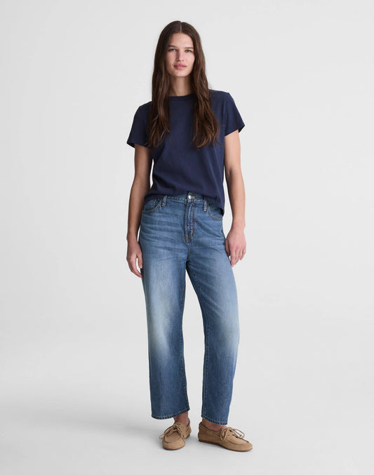 The Perfect Vintage Wide-Leg Crop Jean in Airy Denim