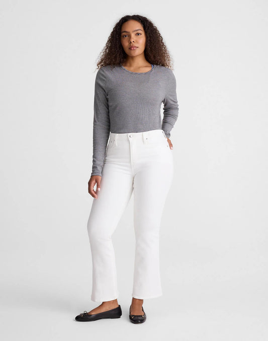 The Curvy Flare Crop Jean in Super Stretch Denim