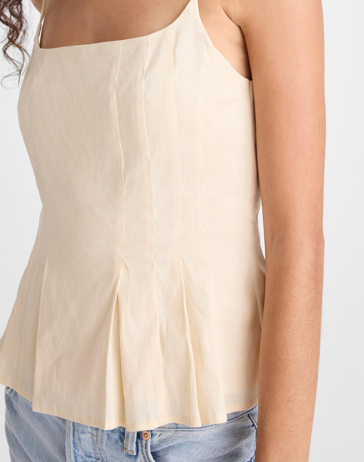 Darted Peplum Cami Top