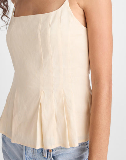 Darted Peplum Cami Top