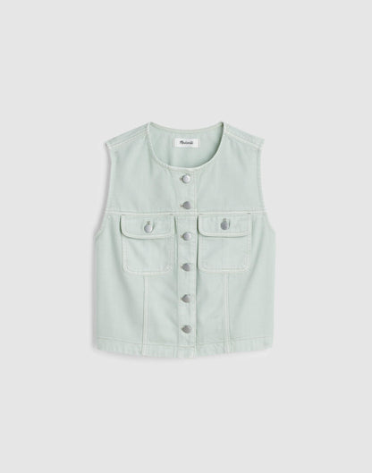 Madewell x Shopbop Airy Denim Crop Vest