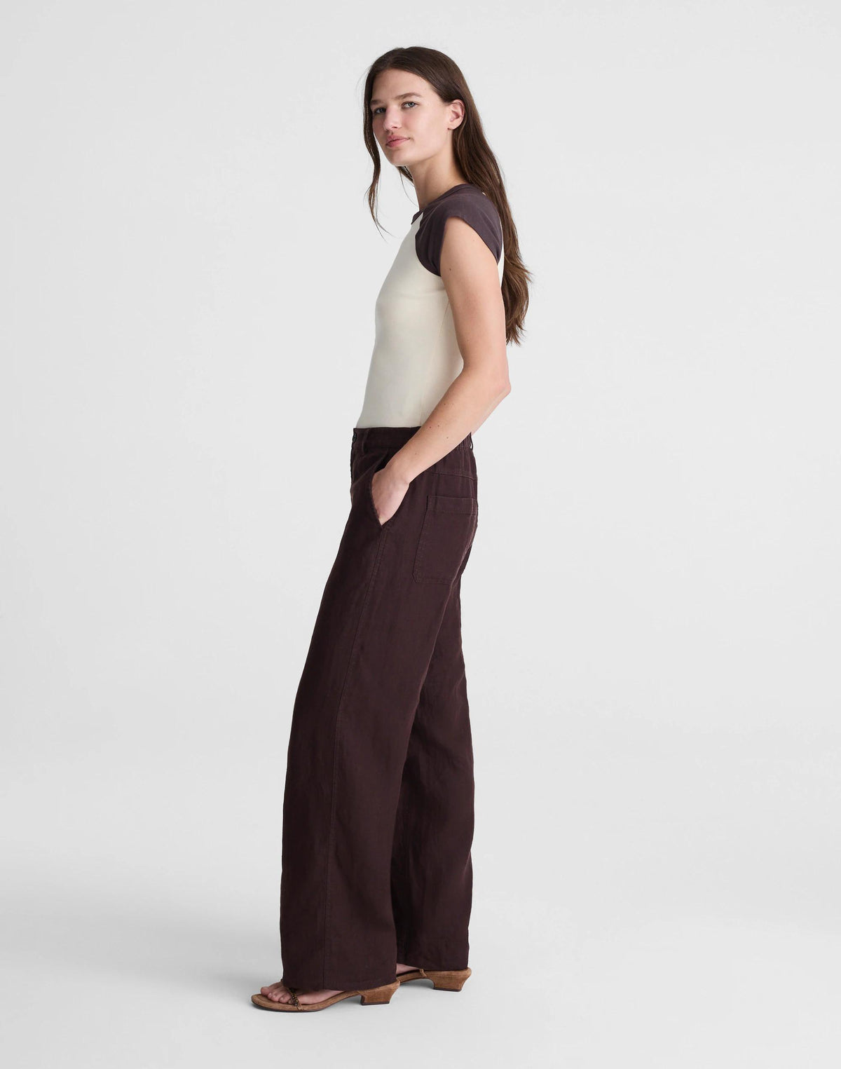 The Zoe Relaxed Straight Pant in 100% Linen