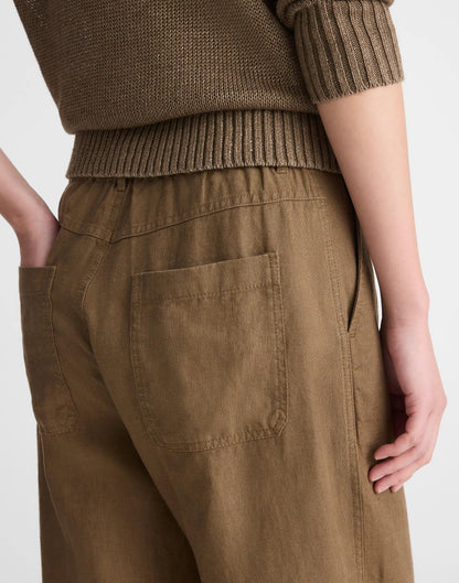 The Zoe Relaxed Straight Pant in 100% Linen