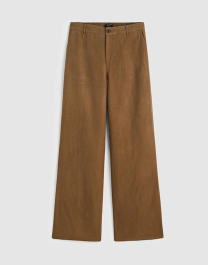 The Zoe Relaxed Straight Pant in 100% Linen