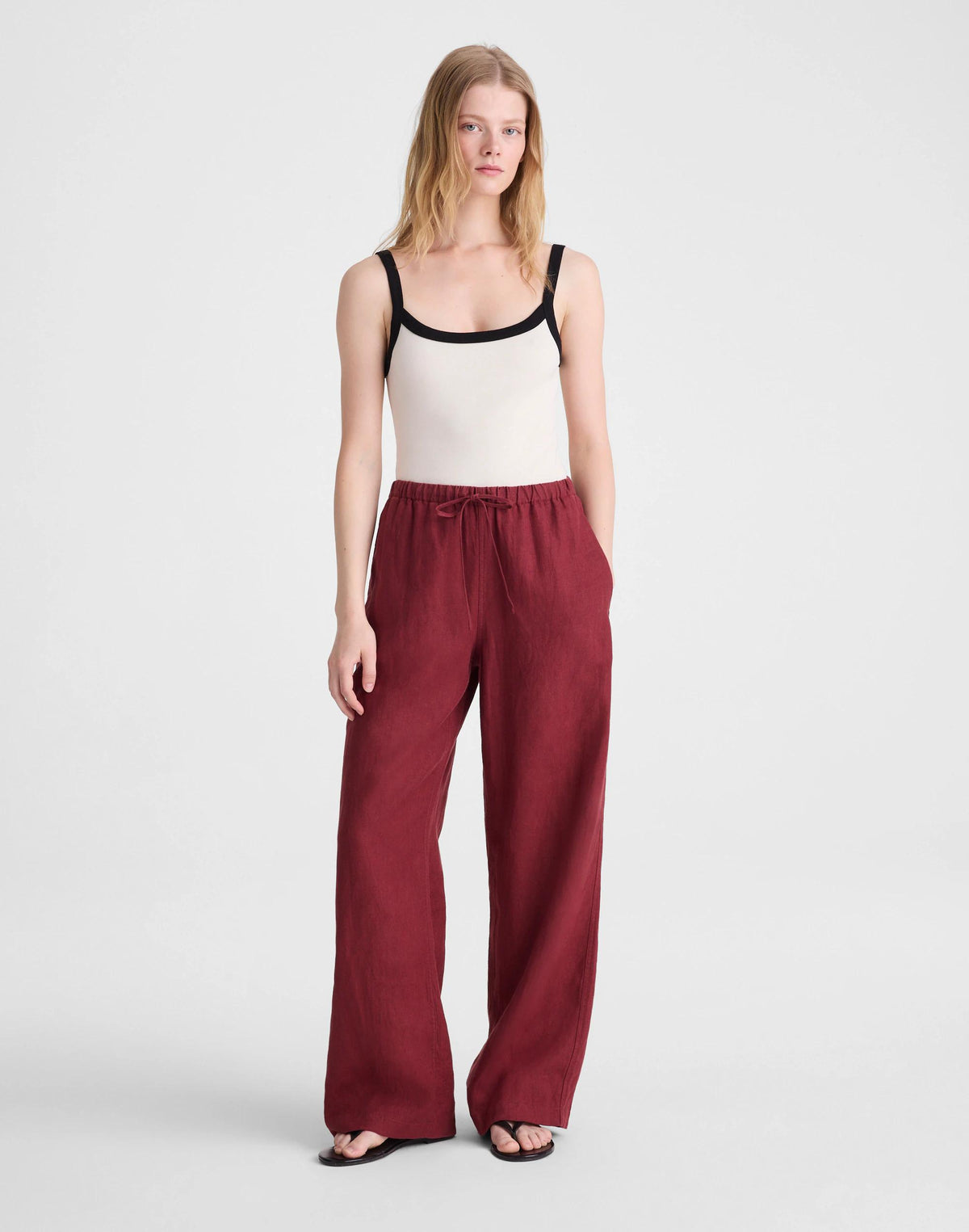 Pull-On Pants in 100% Linen