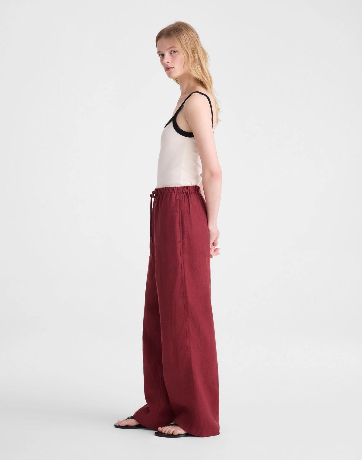 Pull-On Pants in 100% Linen