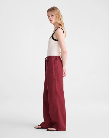 Pull-On Pants in 100% Linen
