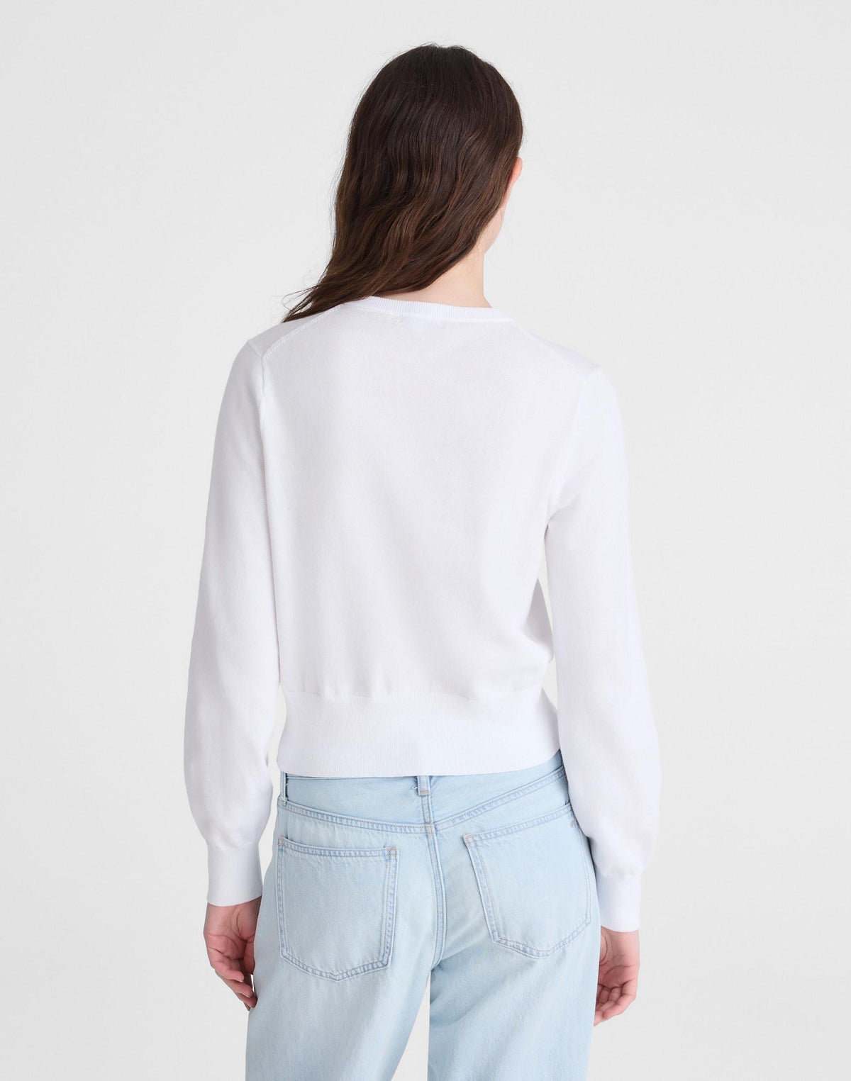 Button-Front Cardigan in 100% Cotton