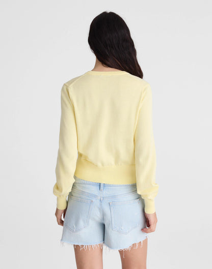 Button-Front Cardigan in 100% Cotton