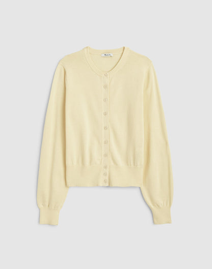 Button-Front Cardigan in 100% Cotton