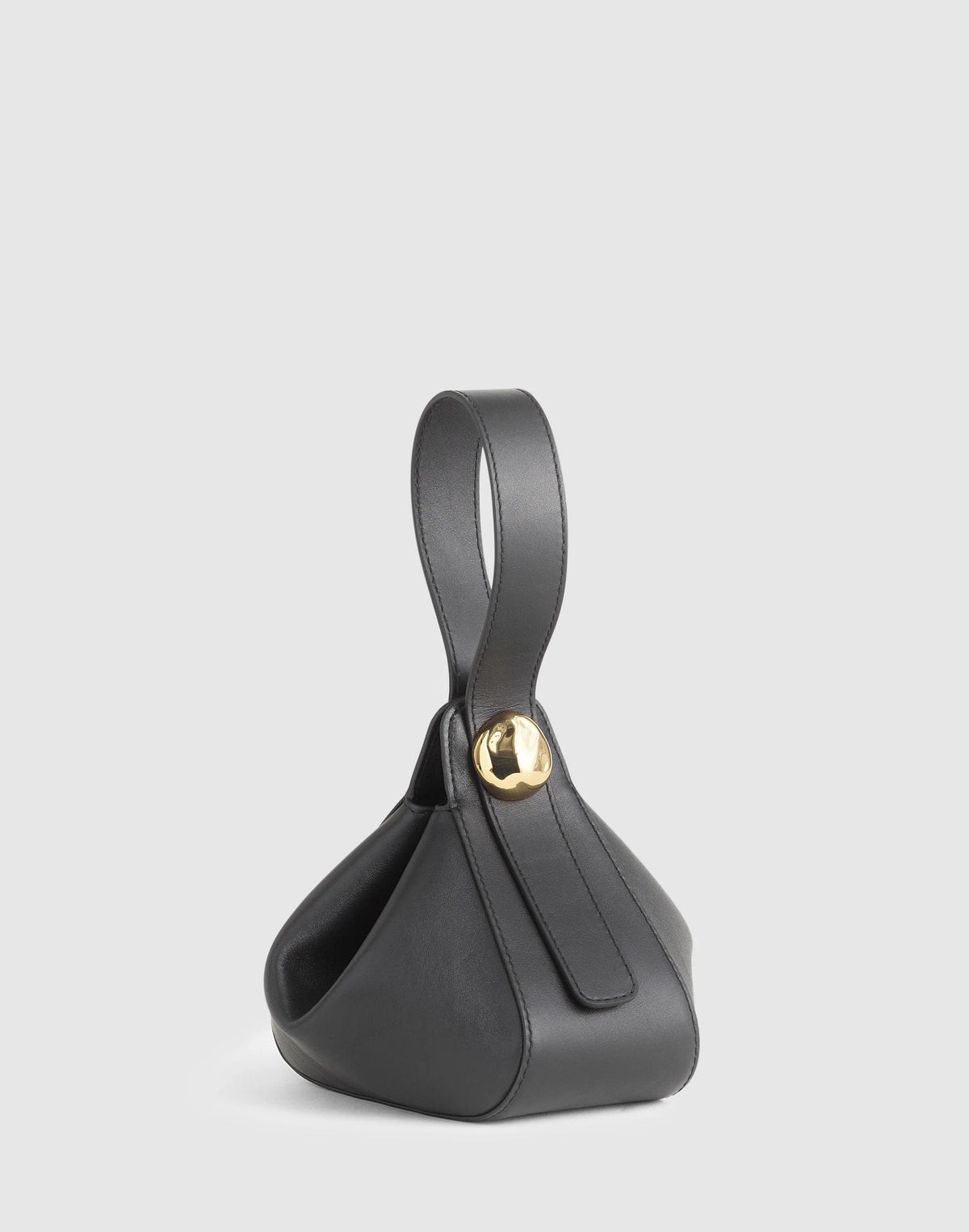 The Sculpted Metal Wristlet Bag