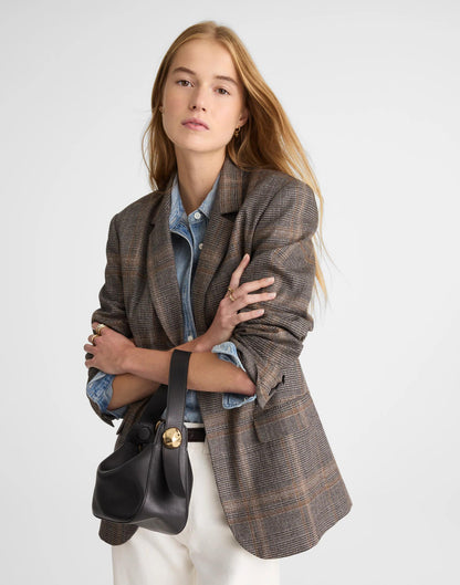 The Sculpted Metal Wristlet Bag