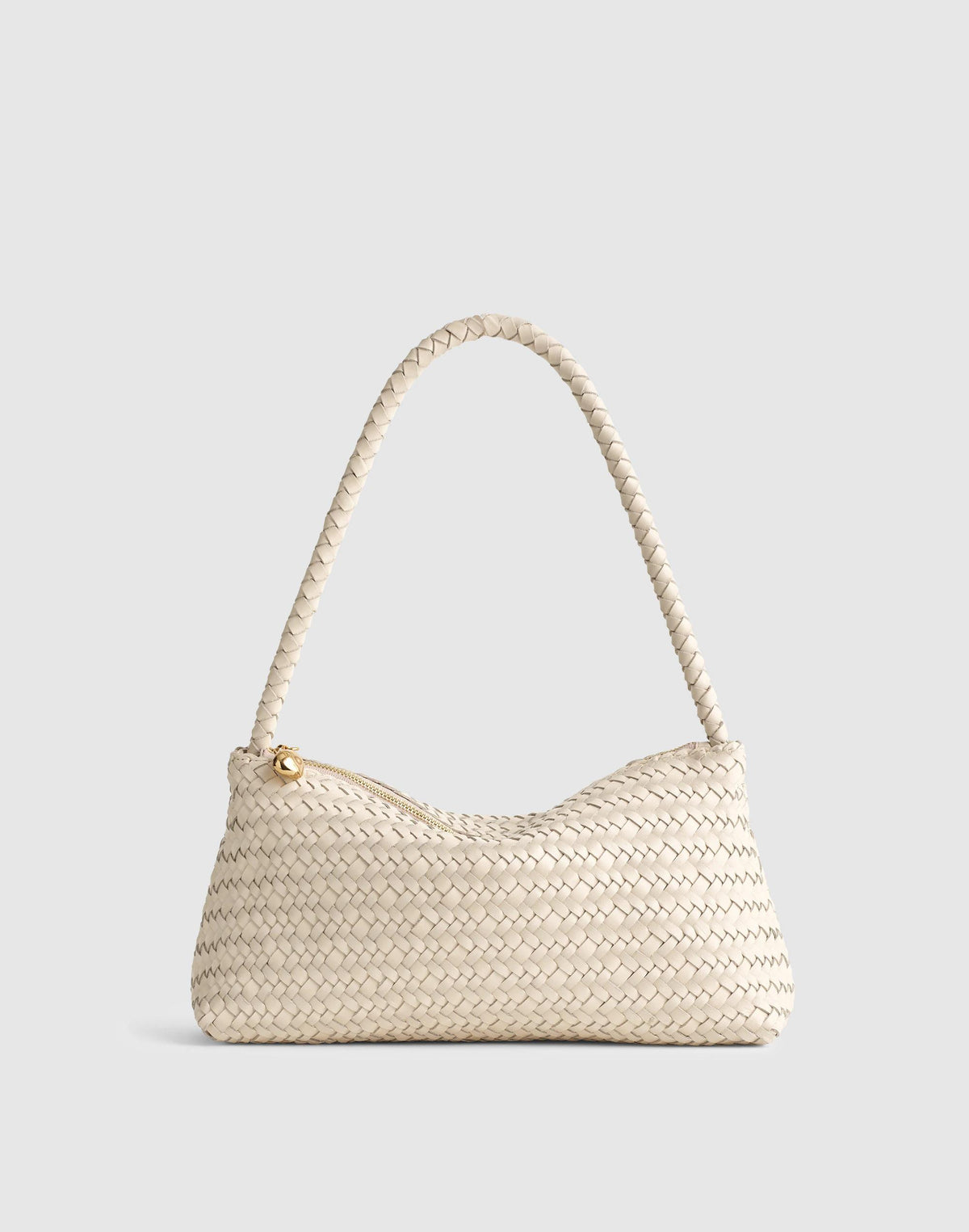 The Signature Woven Mini Zip Shoulder Bag