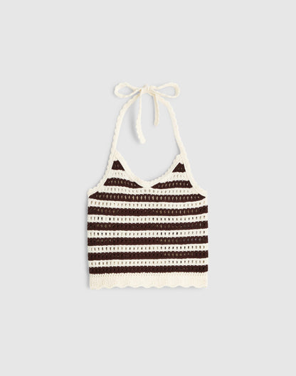 Madewell x Shopbop Pointelle-Knit Halter Top