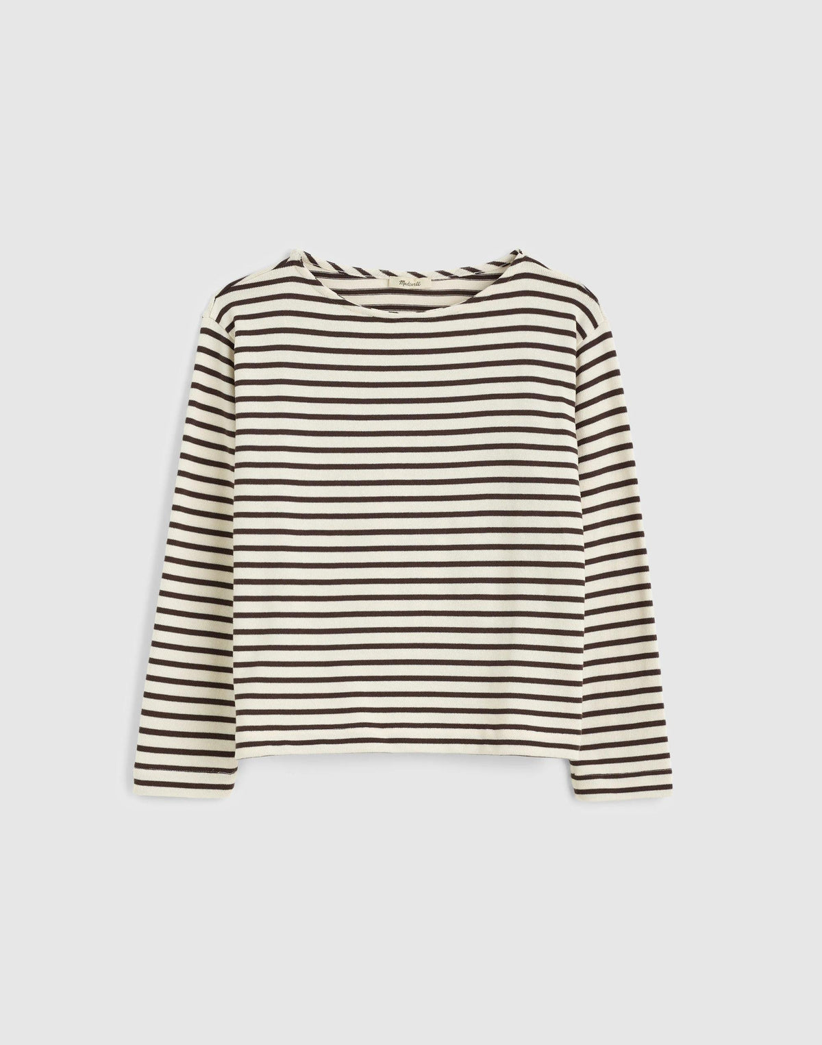 Striped Boatneck Long-Sleeve Tee