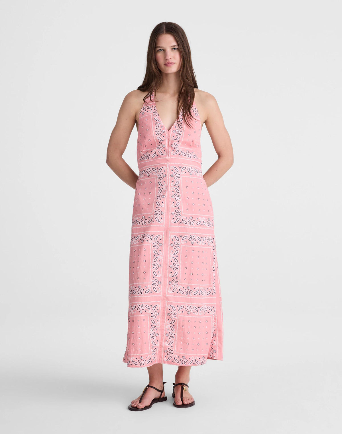 Madewell x Shopbop Smocked Halter Midi Dress