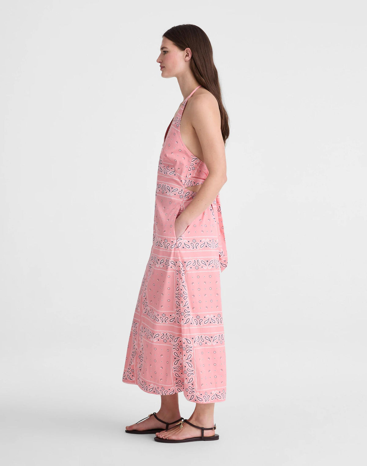 Madewell x Shopbop Smocked Halter Midi Dress