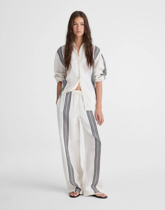Pull-On Pants in Linen Blend