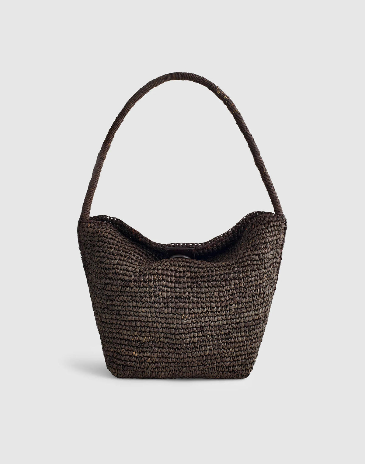 The Signature Woven Shoulder Bag in Raffia