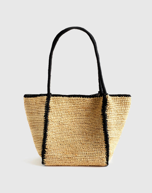 The Lexington Small Tote in Raffia