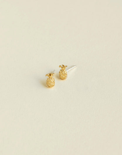 Demi-Fine Pineapple Stud Earrings