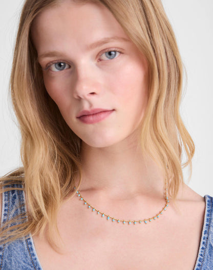 Enamel Chain Choker Necklace